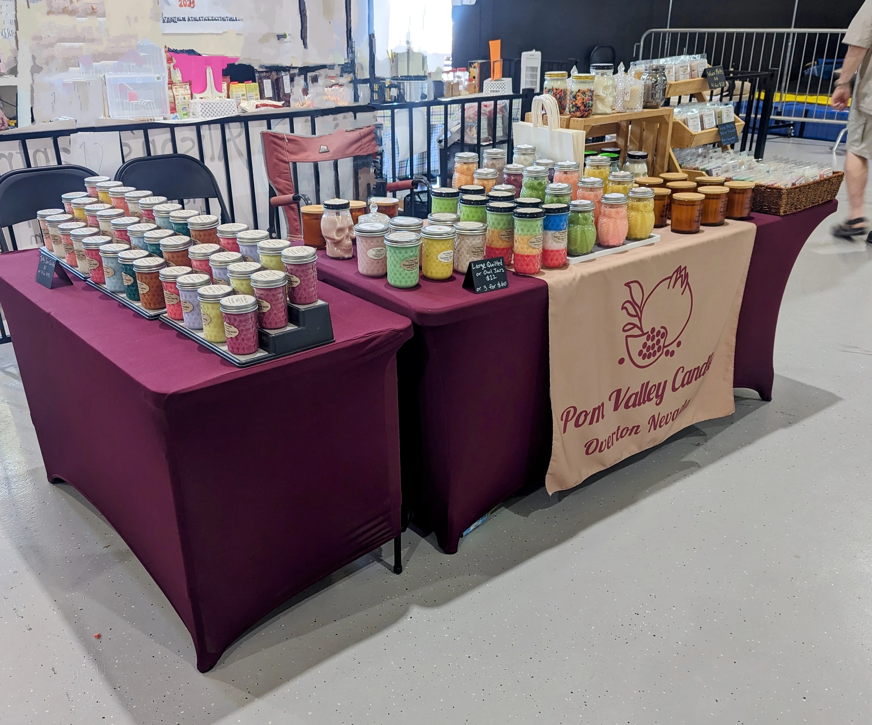 Pom Valley Candle booth setup 1