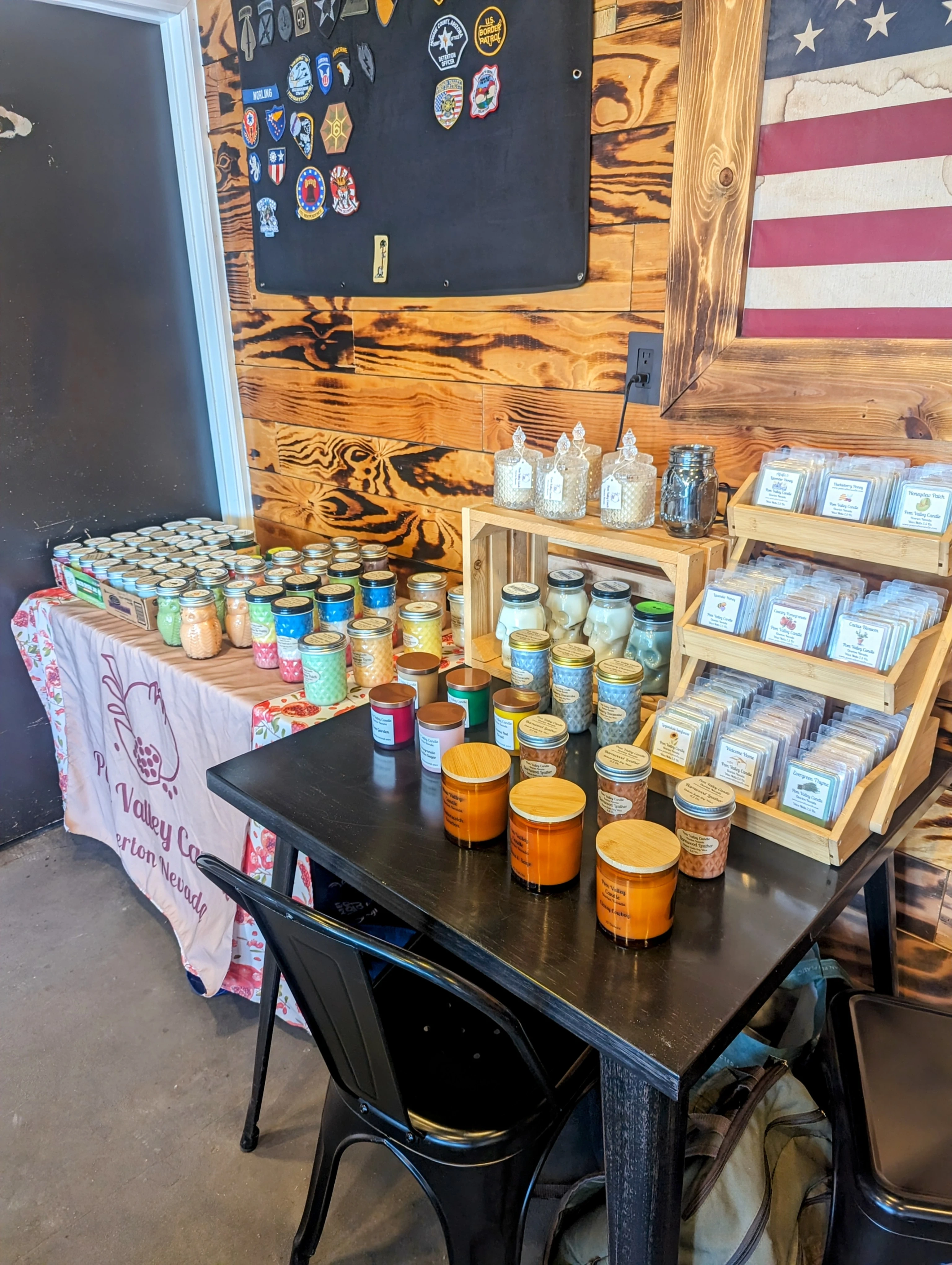 Pom Valley Candle booth setup 2