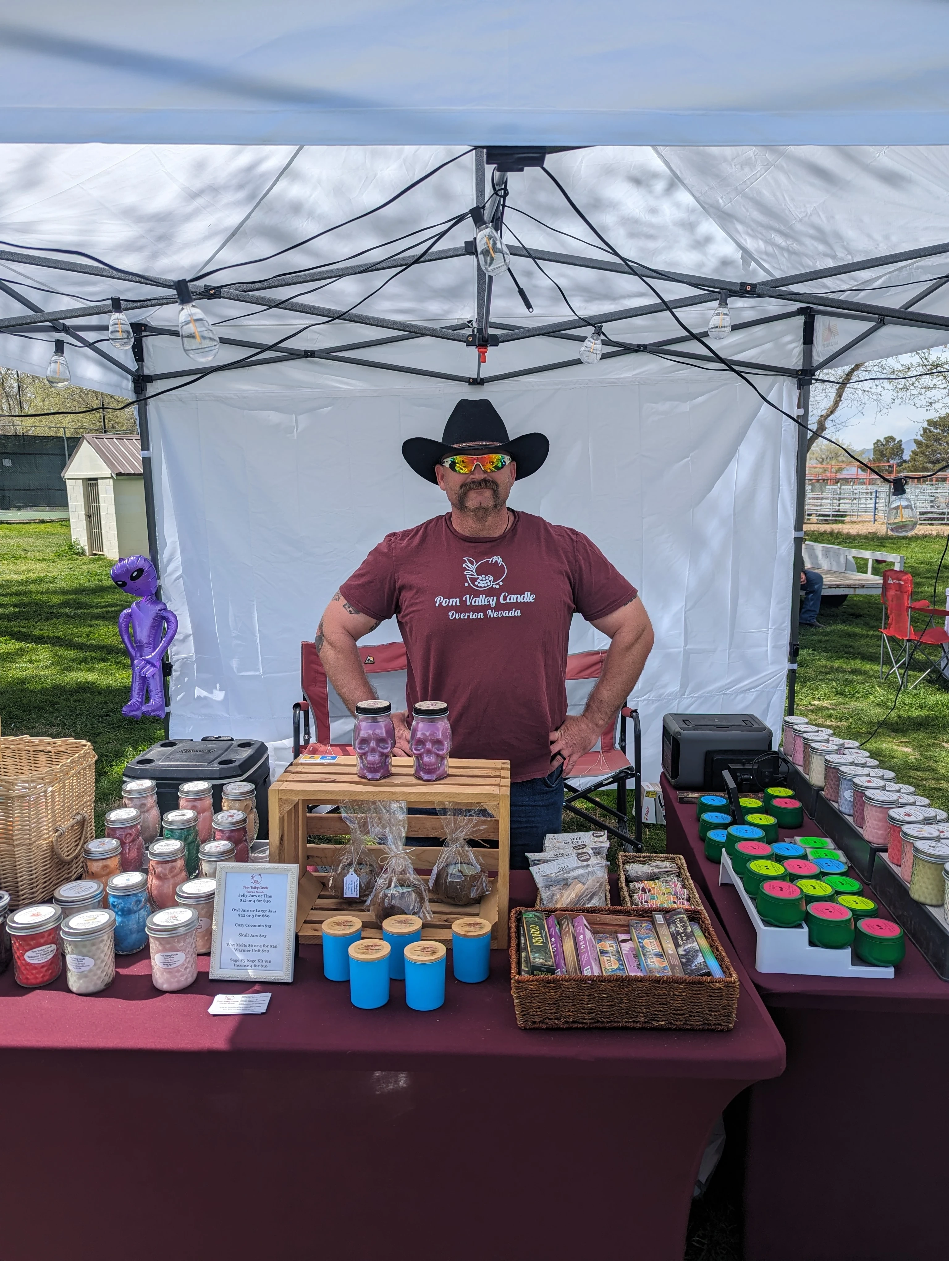 Pom Valley Candle booth setup 3