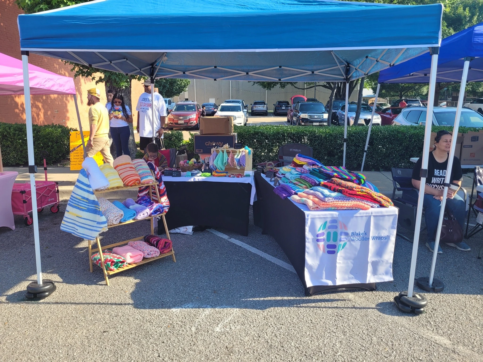 Blake's Woollen Wraps booth setup 1