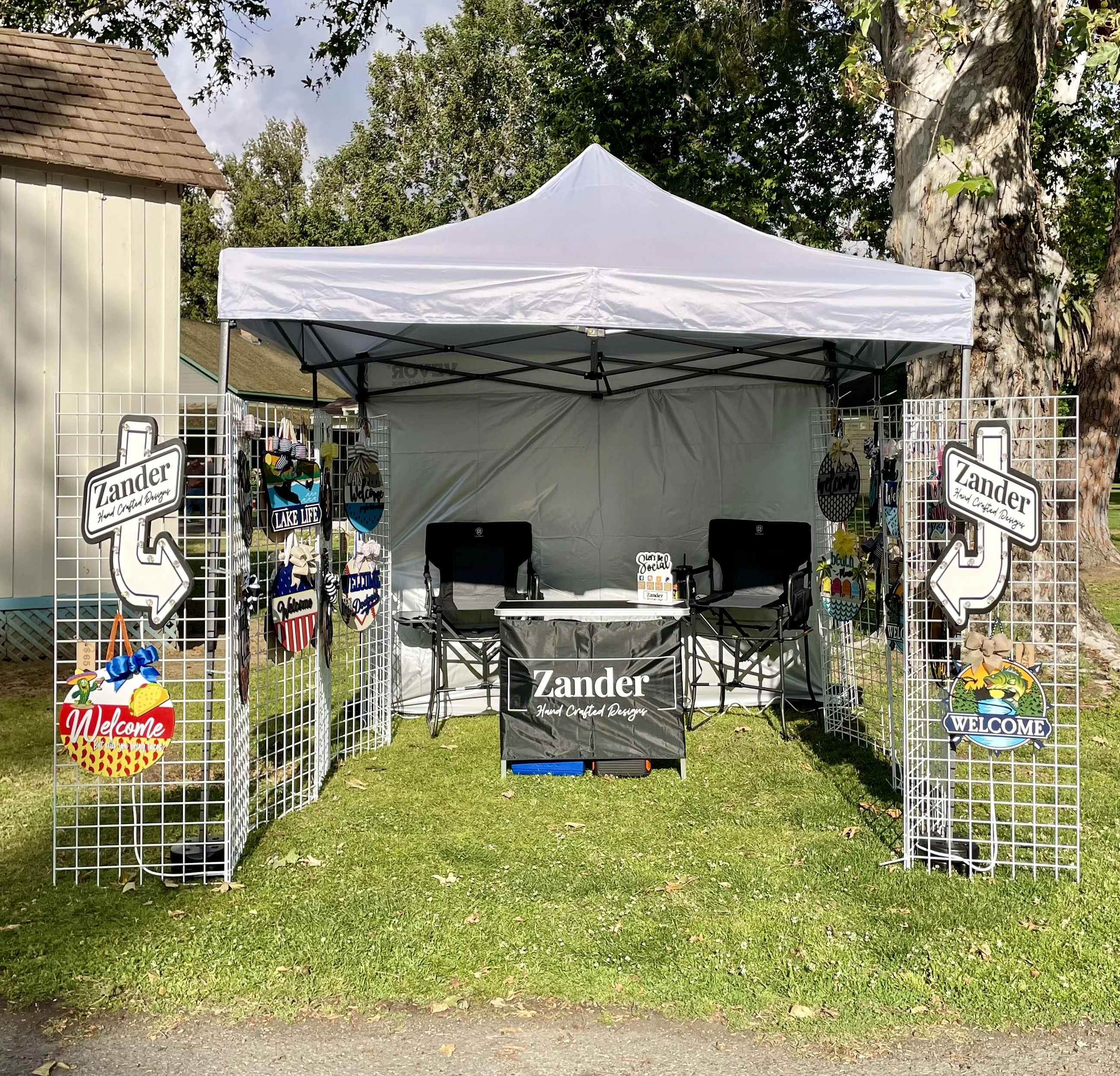 Zander Hand Crafted Designs booth setup 1