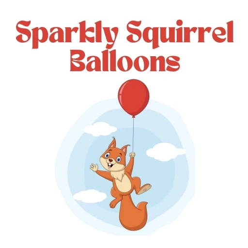 Sparkly Squirrel Balloons logo