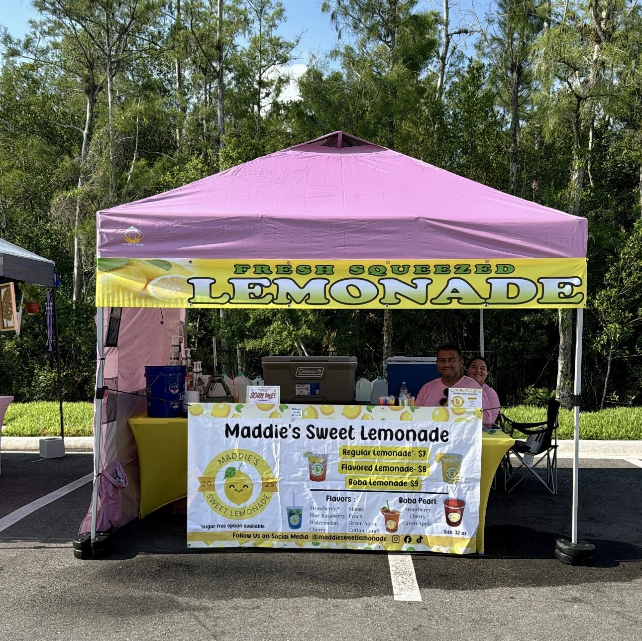 Maddie’s Sweet Lemonade booth setup 3