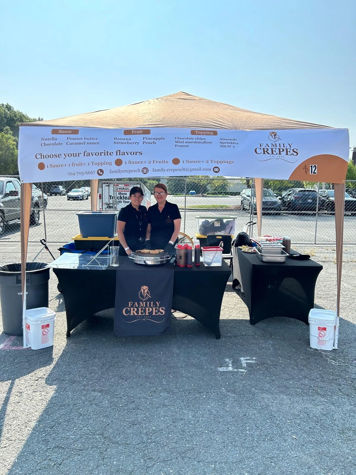 Family Crepes booth setup 1