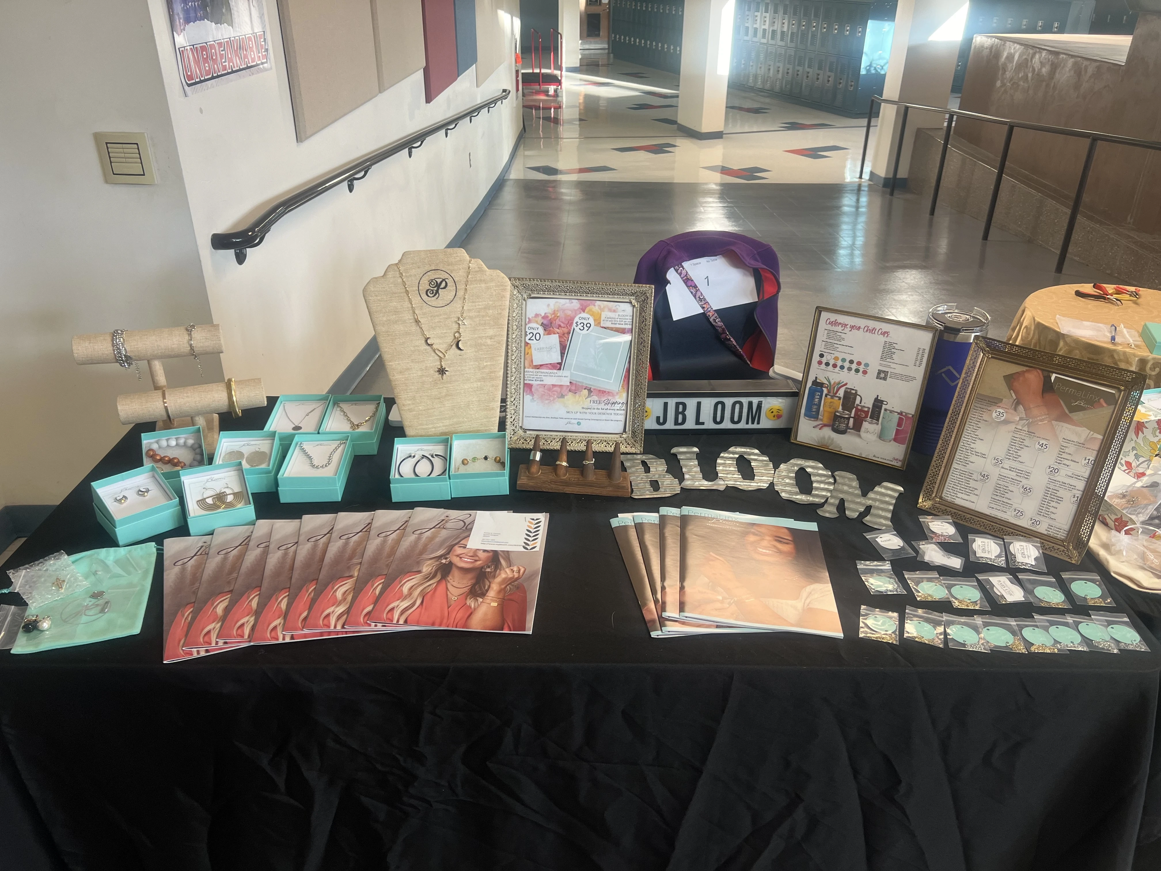 Averee’s JBloom-fully Blessed booth setup 1