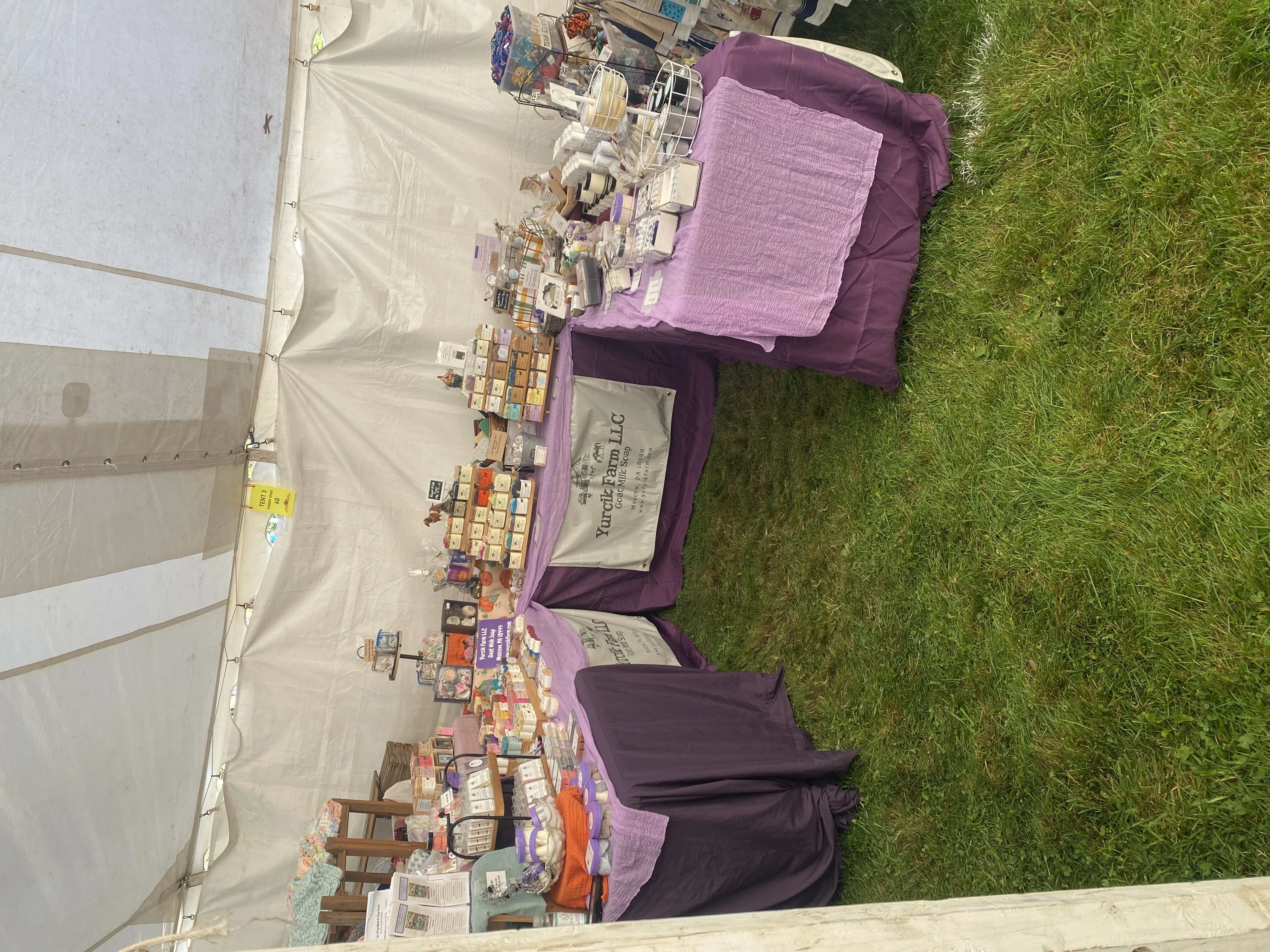 Yurcik Farm LLC booth setup 1
