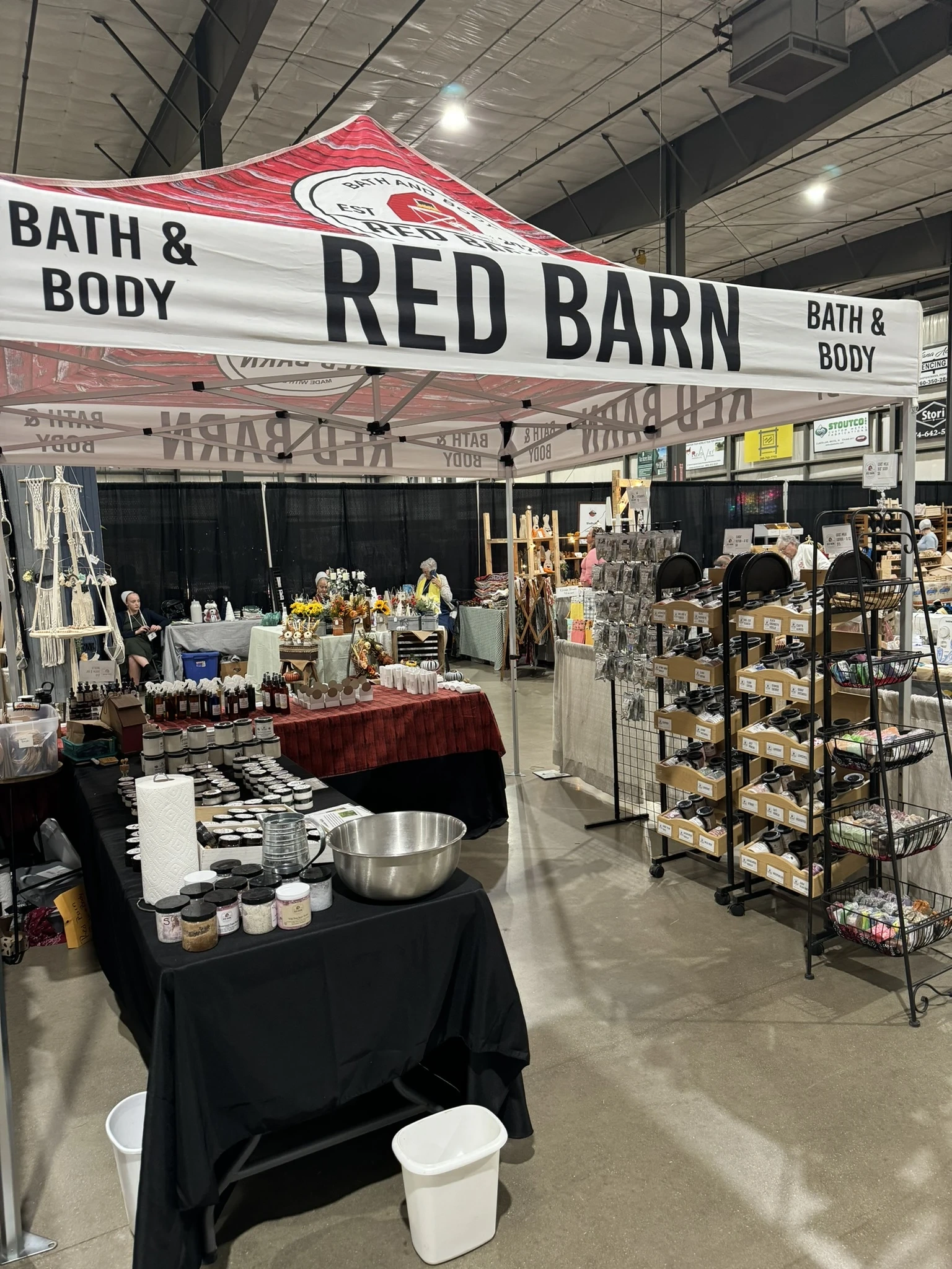 Red Barn Bath and Body booth setup 1