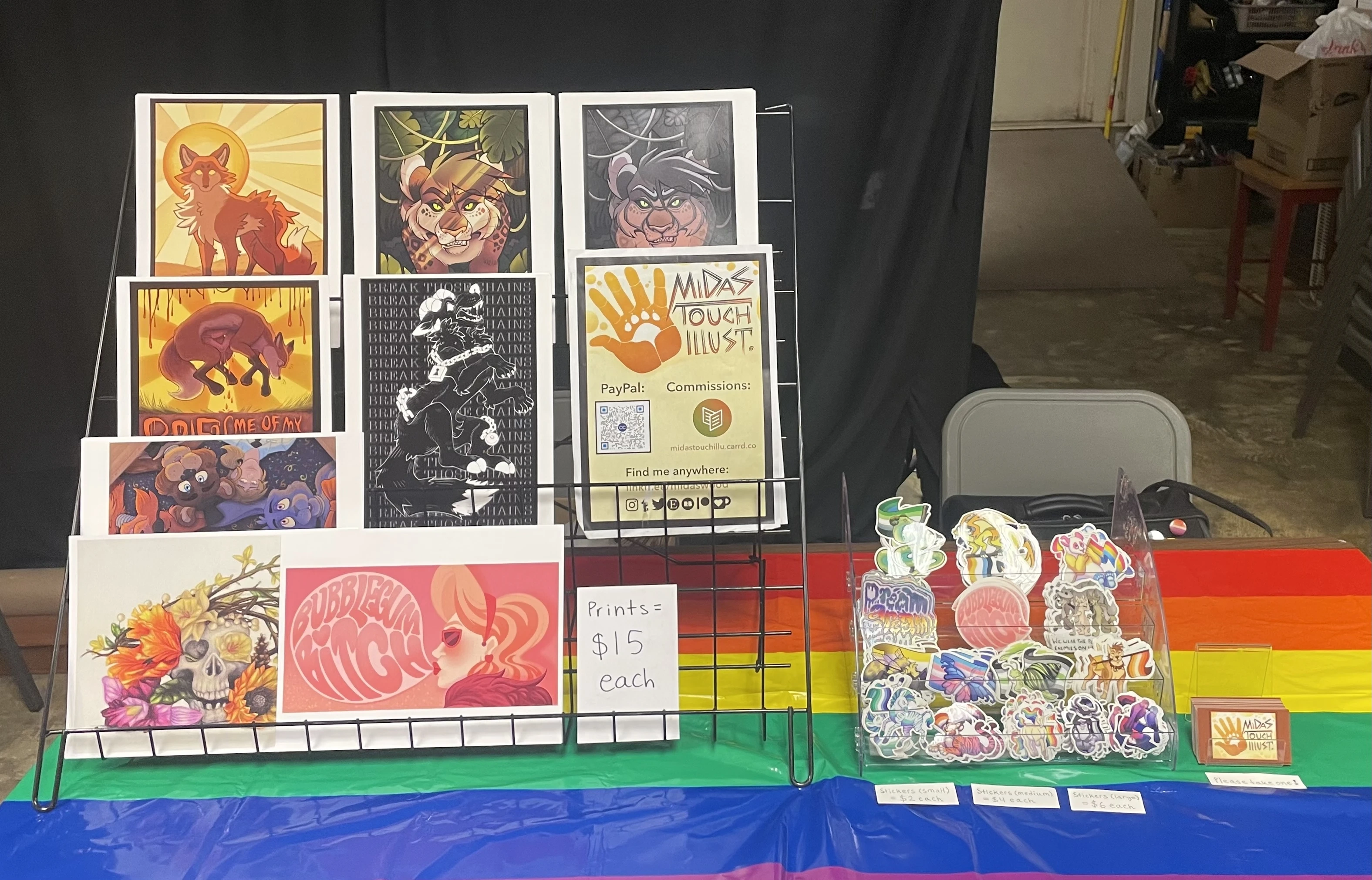 Midas Touch Illustration booth setup 1
