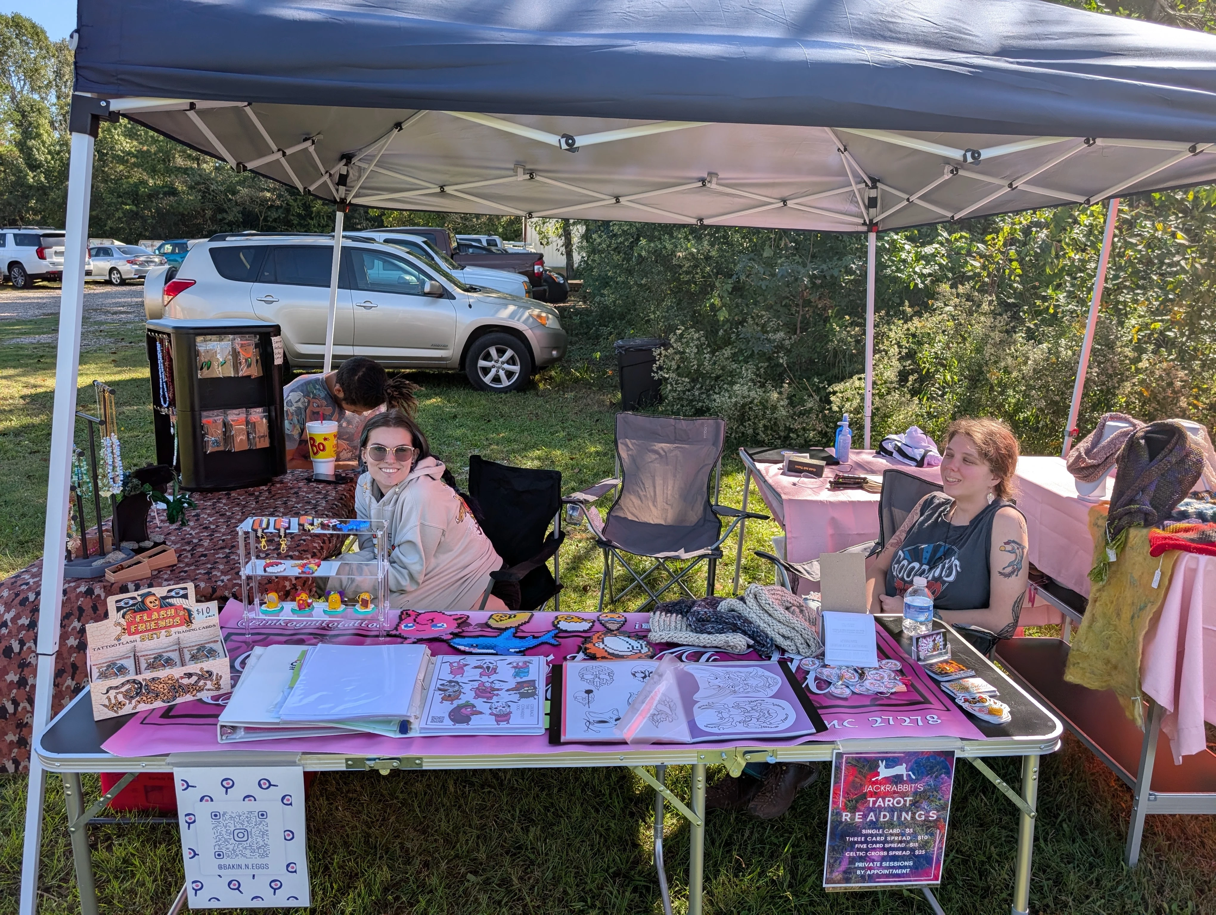 Bakin' N Eggs booth setup 1