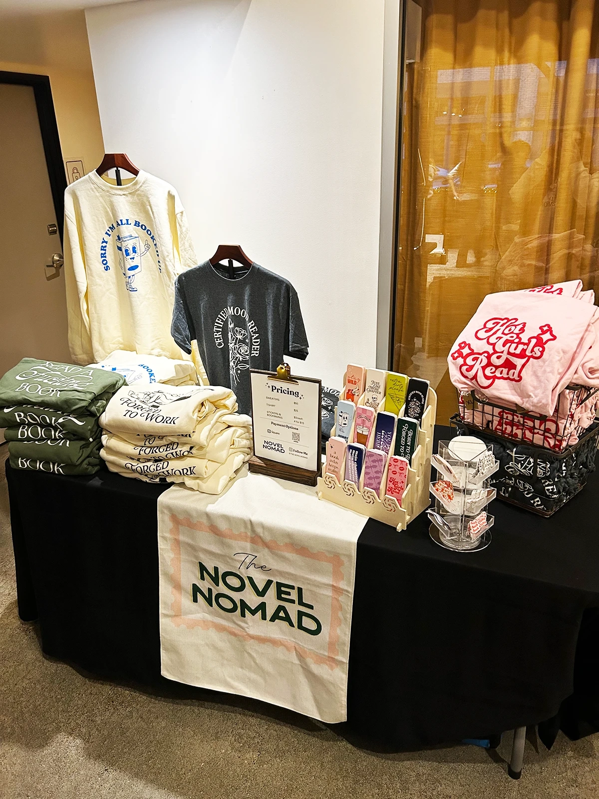 The Novel Nomad booth setup 1