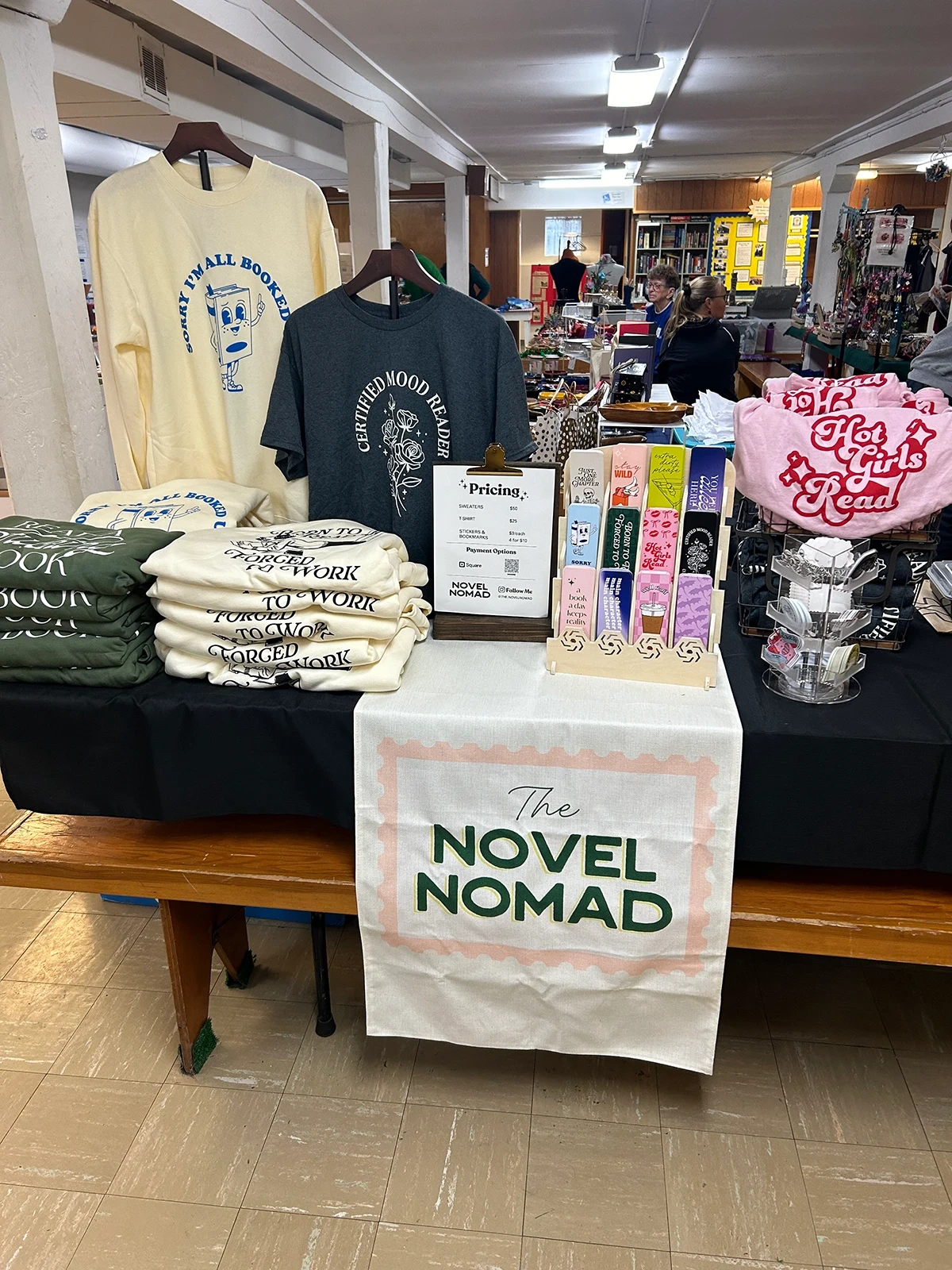 The Novel Nomad booth setup 2