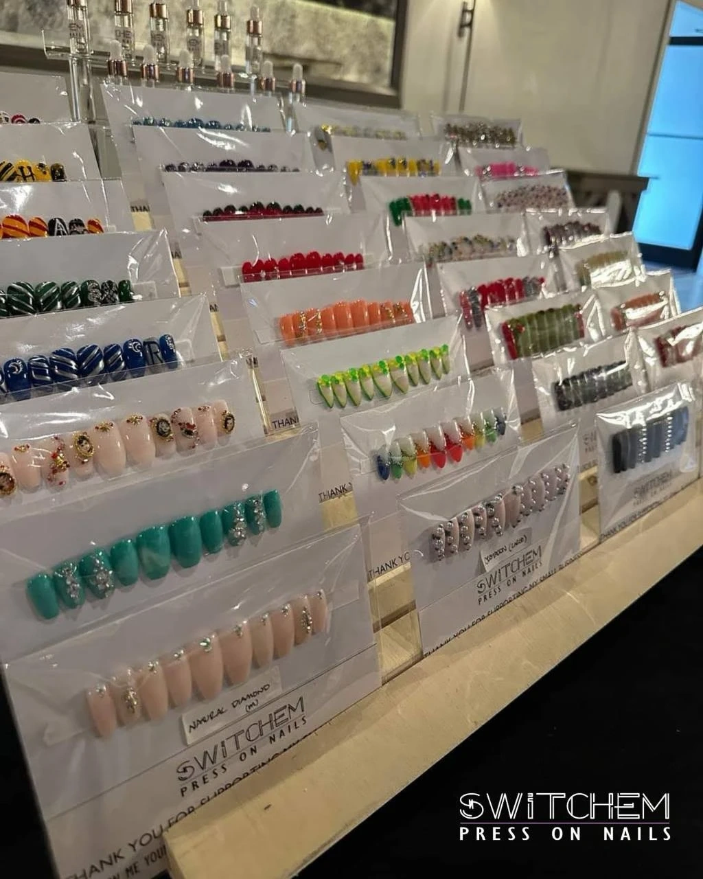 Switchem Press On Nails booth setup 1