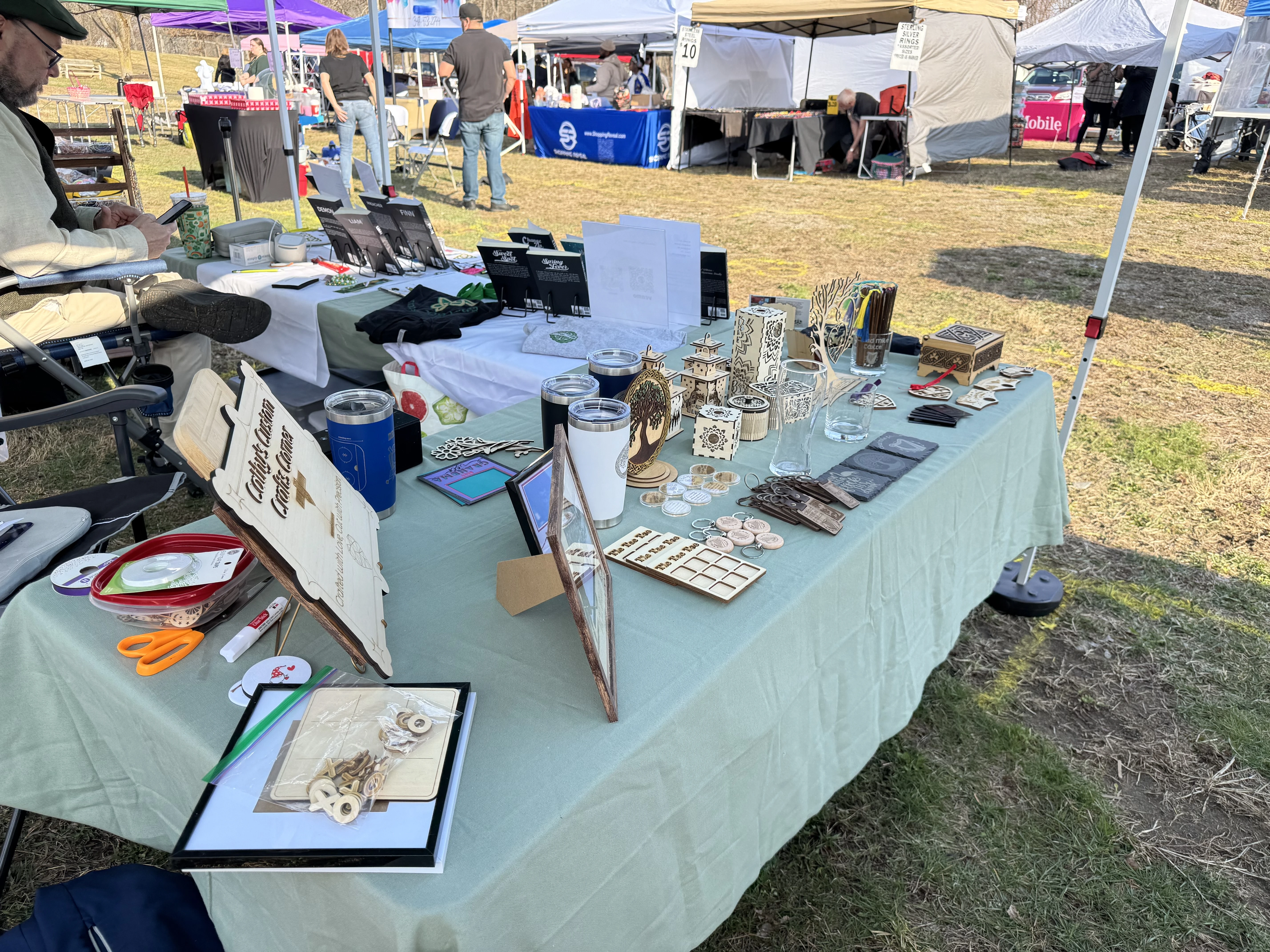 Cathy’s Custom Crafts Corner booth setup 1