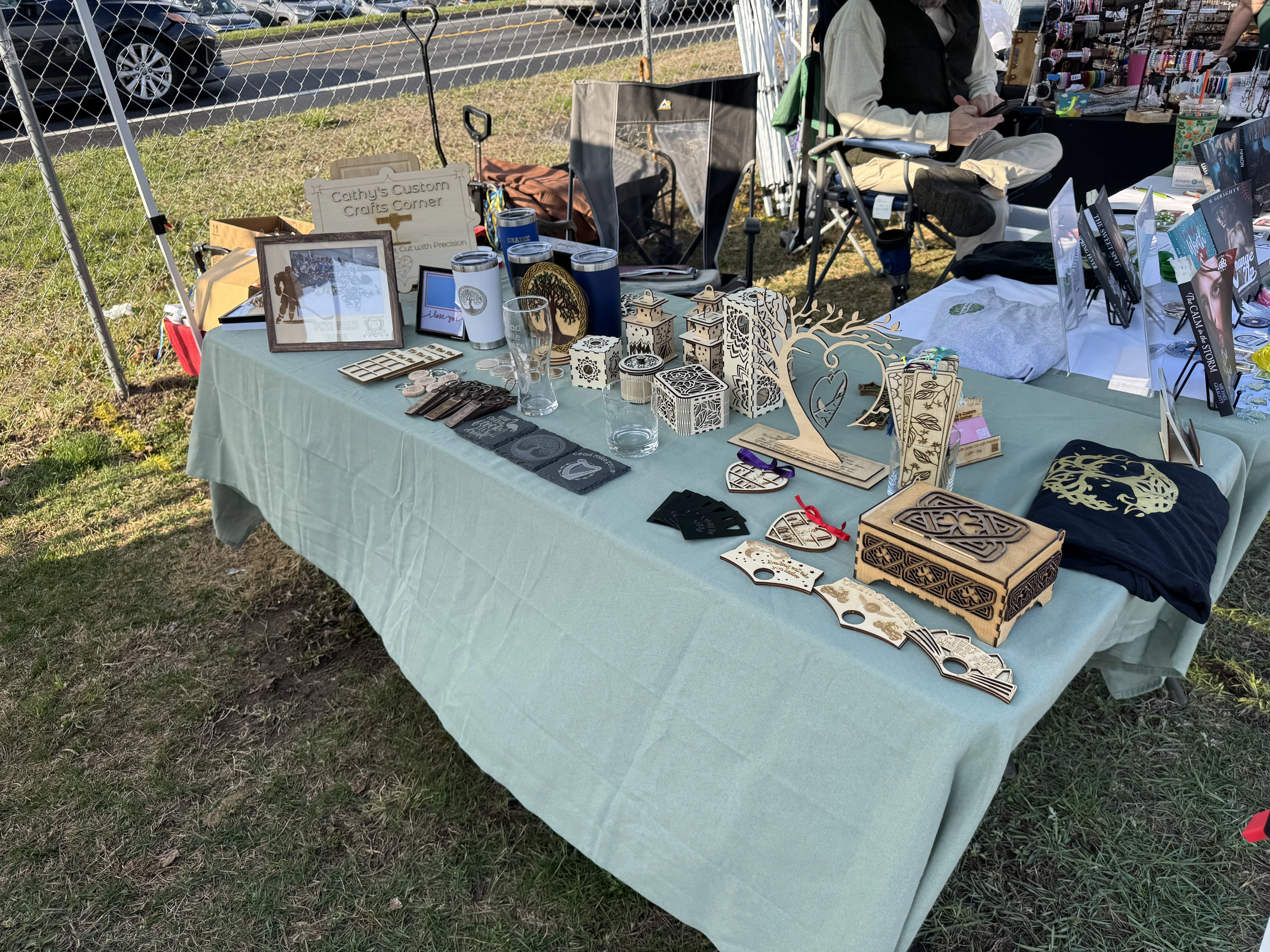 Cathy’s Custom Crafts Corner booth setup 2