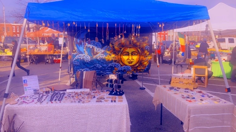 CaliSage LunarWorks booth setup 1