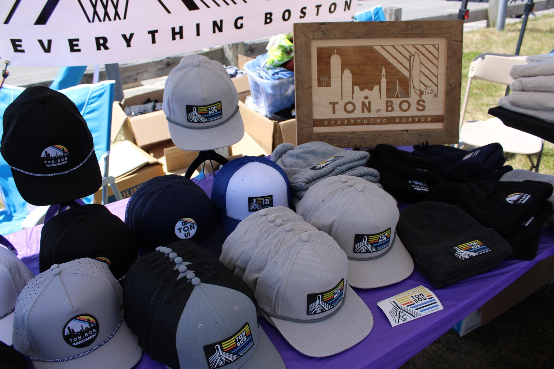 Ton of Boston booth setup 6