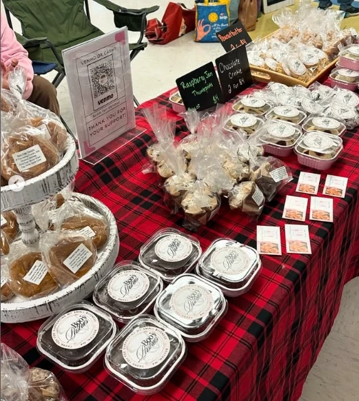 Boo's Pastries booth setup 2