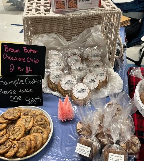 Boo's Pastries booth setup 3