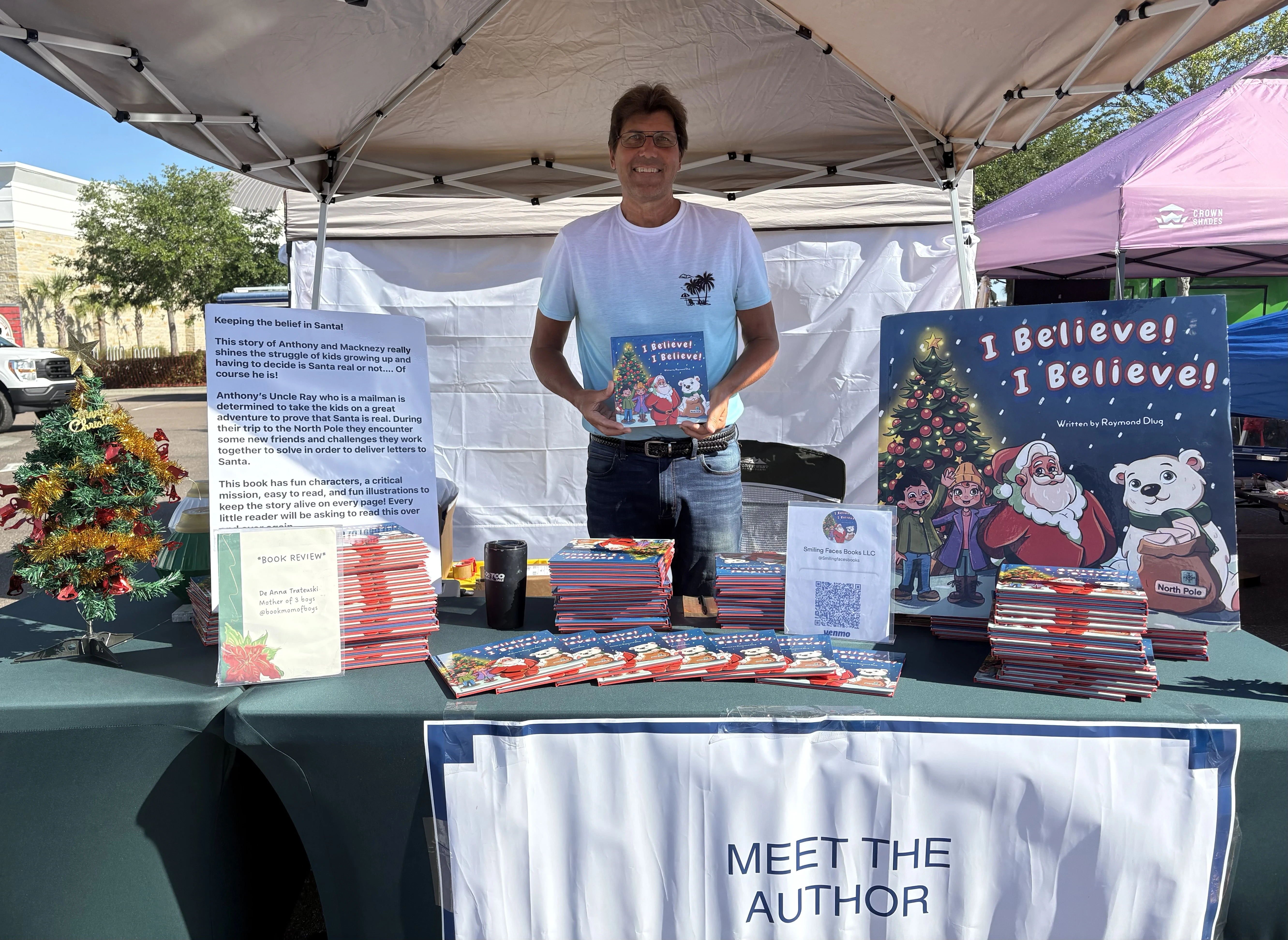 Smiling Faces Books booth setup 1